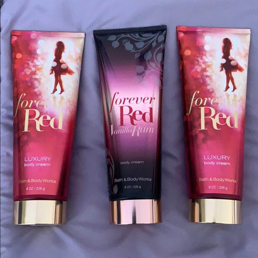 3x Forever Red Bath & Body Works Luxury Body Cream